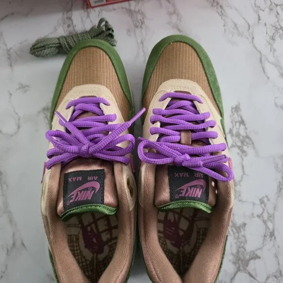 nike air max 1 nh sz 7 treeline/light bordeaux DR9773-300 - Picture 3 of 7